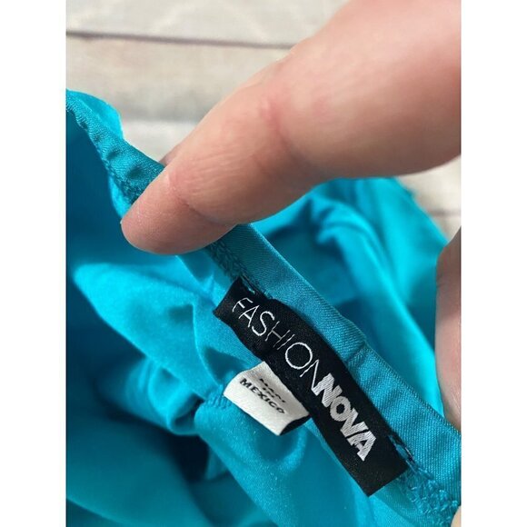 Fashion Nova Women's Blue Mermaid Maxi Dress - XL - Picture 9 of 10